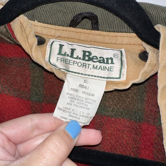 L.L. Bean Freeport Maine Vintage Blanket Lined Chore Coat Faded Bleached XL - Picture 6 of 6